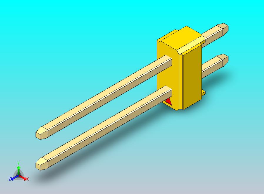 DS1021排针 黄色 2x01p 100mil 类型5 版本1.0.zip