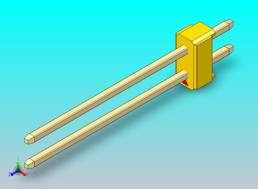 DS1021排针 黄色 2x01p 100mil 类型19 版本1.0.zip