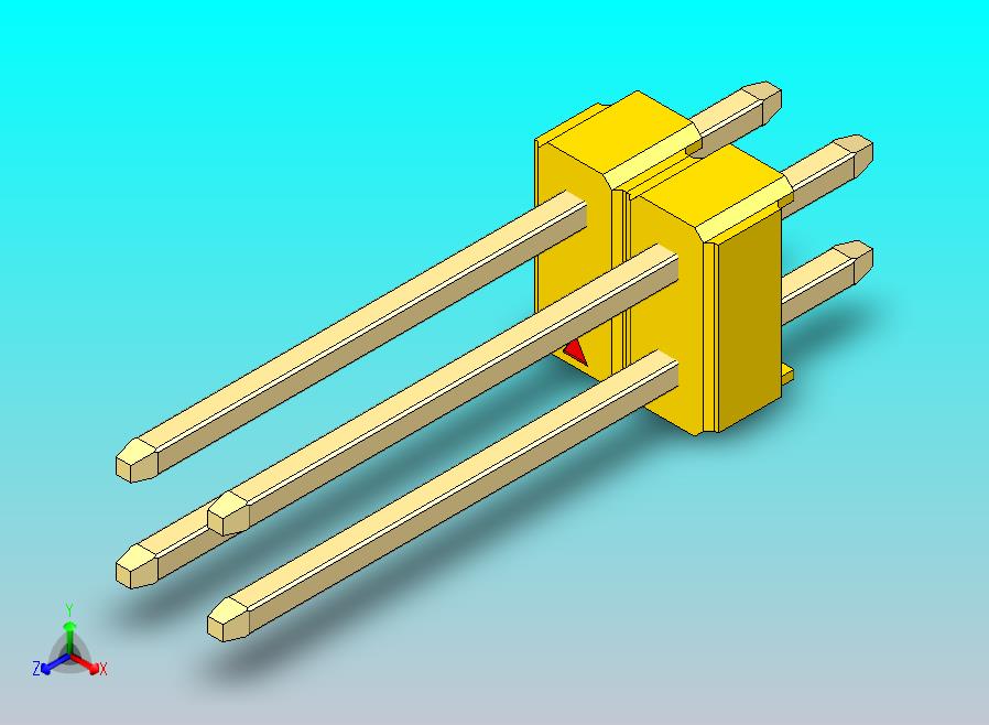 DS1021排针 黄色 2x02p 100mil 类型5 版本1.0.zip