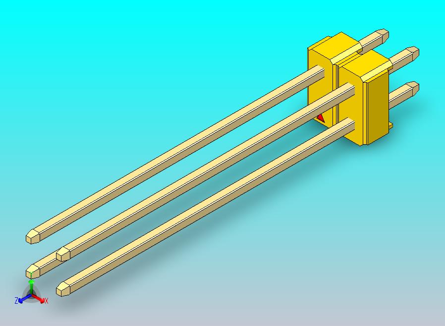 DS1021排针 黄色 2x02p 100mil 类型43 版本1.0.zip