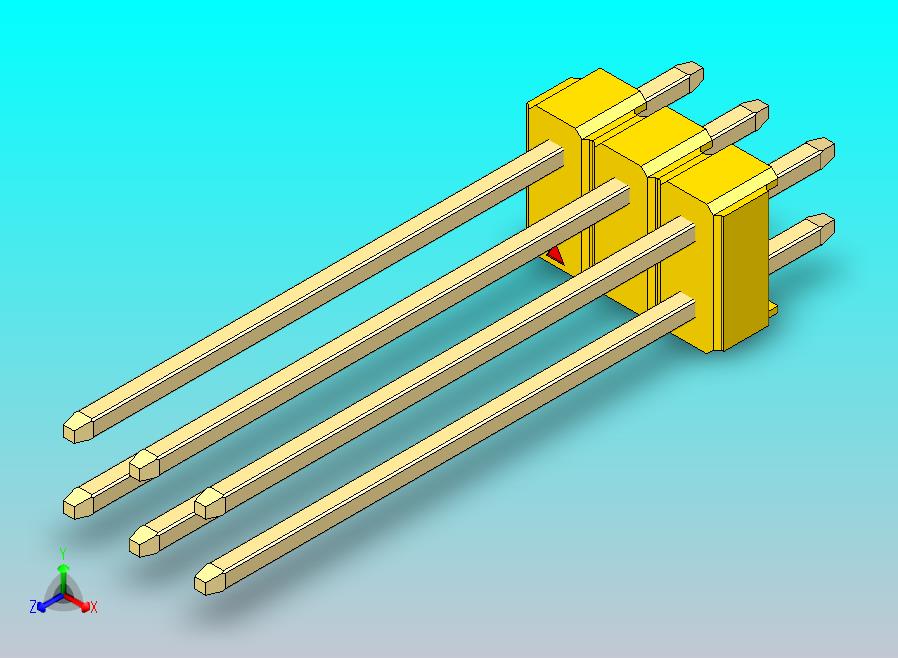 DS1021排针 黄色 2x03p 100mil 类型19 版本1.0.zip