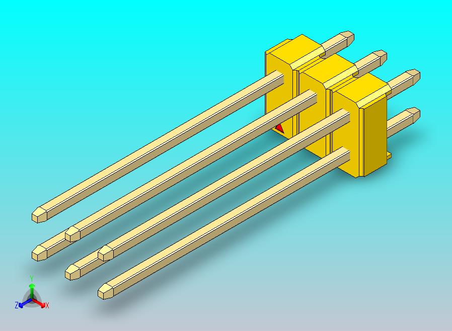 DS1021排针 黄色 2x03p 100mil 类型19 版本1.0.zip