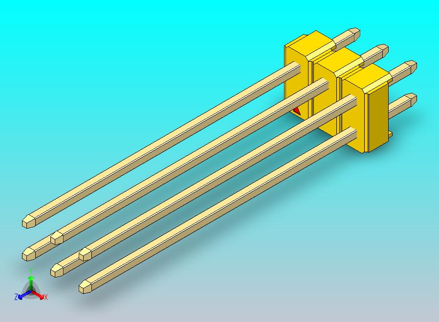 DS1021排针 黄色 2x03p 100mil 类型43 版本1.0.zip