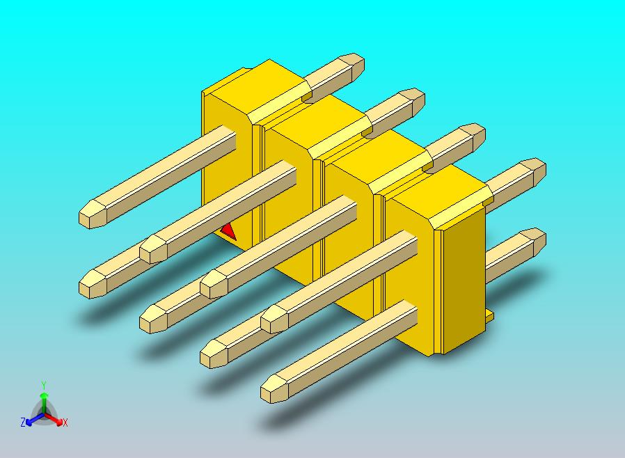 DS1021排针 黄色 2x04p 100mil 类型1 版本1.0.zip