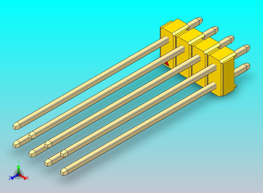 DS1021排针 黄色 2x04p 100mil 类型43 版本1.0.zip