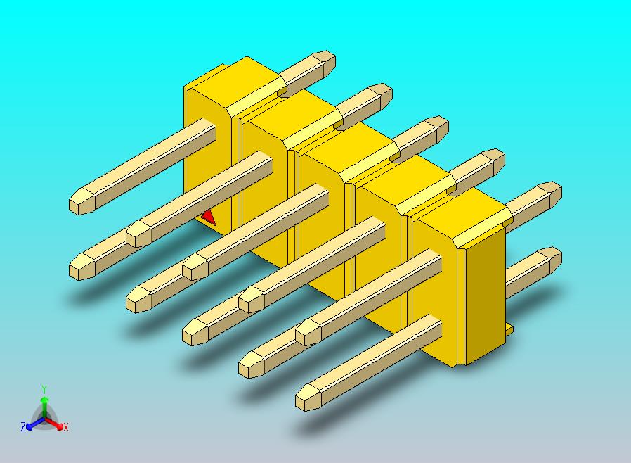 DS1021排针 黄色 2x05p 100mil 类型1 版本1.0.zip