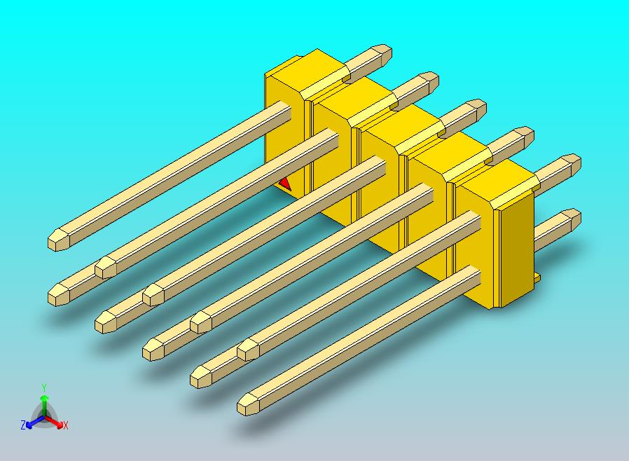 DS1021排针 黄色 2x05p 100mil 类型5 版本1.0.zip