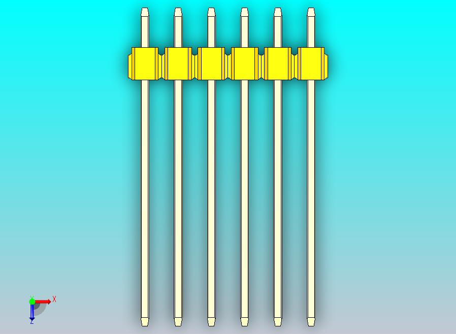 DS1021排针 黄色 2x06p 100mil 类型19 版本1.0.zip