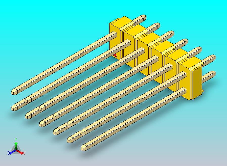 DS1021排针 黄色 2x06p 100mil 类型19 版本1.0.zip