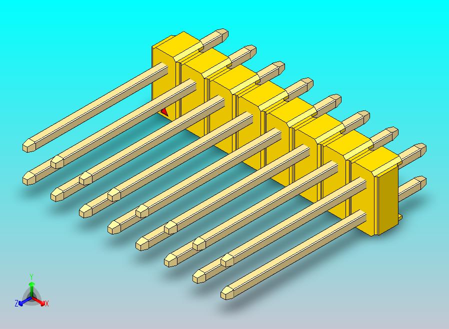 DS1021排针 黄色 2x08p 100mil 类型5 版本1.0.zip