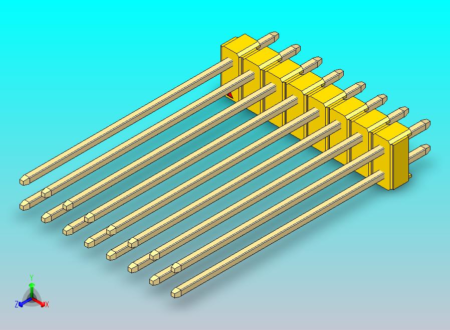 DS1021排针 黄色 2x08p 100mil 类型43 版本1.0.zip