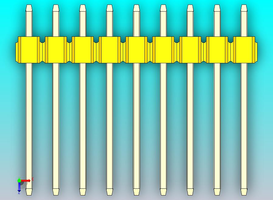 DS1021排针 黄色 2x09p 100mil 类型5 版本1.0.zip