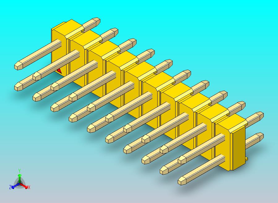 DS1021排针 黄色 2x10p 100mil 类型1 版本1.0.zip