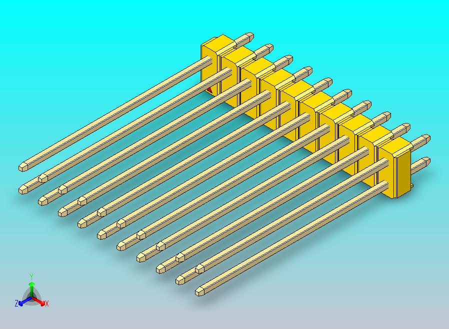 DS1021排针 黄色 2x10p 100mil 类型43 版本1.0.zip