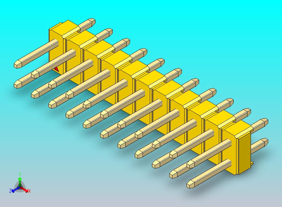 DS1021排针 黄色 2x11p 100mil 类型1 版本1.0.zip