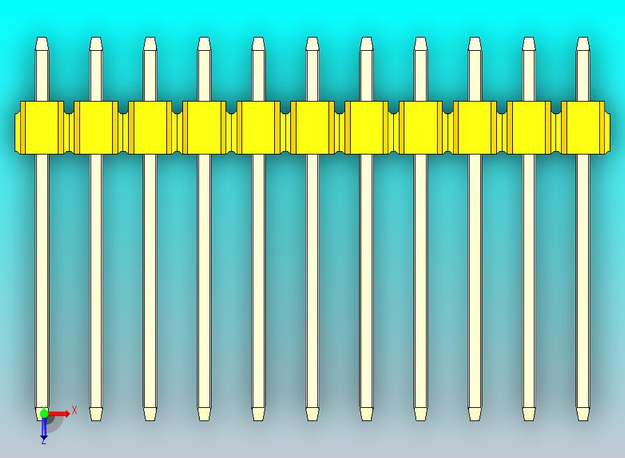 DS1021排针 黄色 2x11p 100mil 类型5 版本1.0.zip