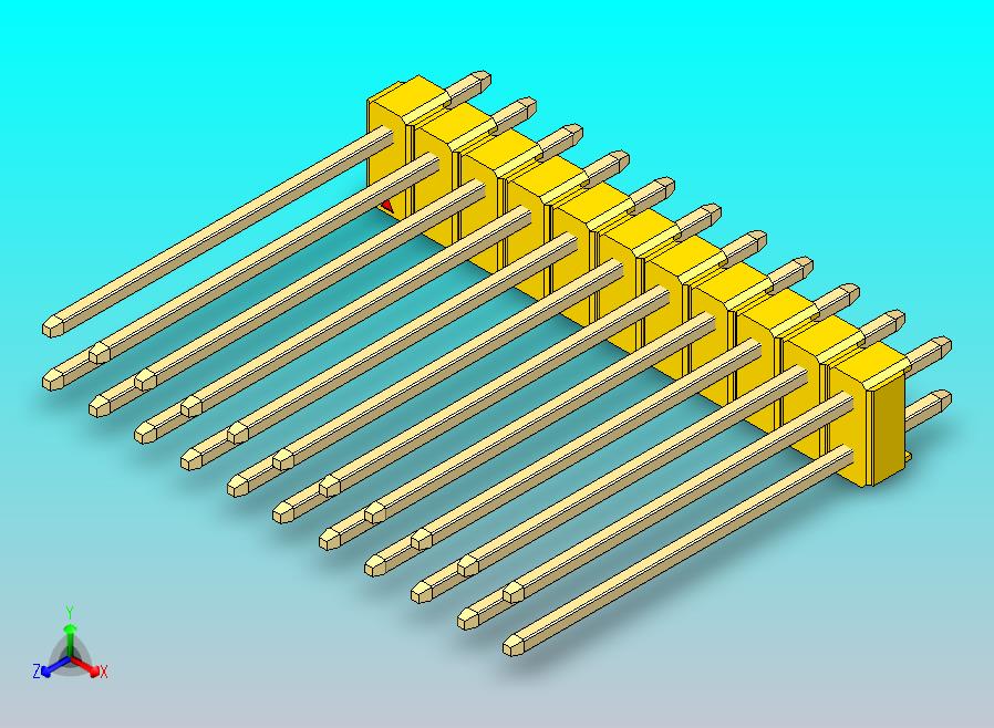 DS1021排针 黄色 2x11p 100mil 类型19 版本1.0.zip