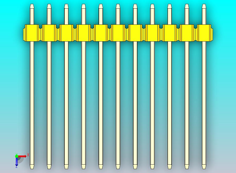 DS1021排针 黄色 2x11p 100mil 类型19 版本1.0.zip