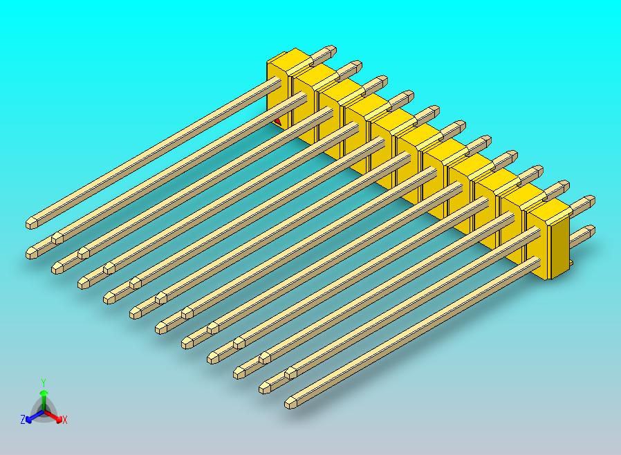 DS1021排针 黄色 2x11p 100mil 类型43 版本1.0.zip