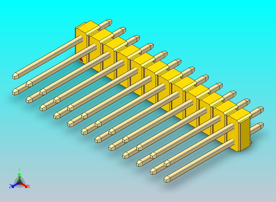 DS1021排针 黄色 2x12p 100mil 类型5 版本1.0.zip