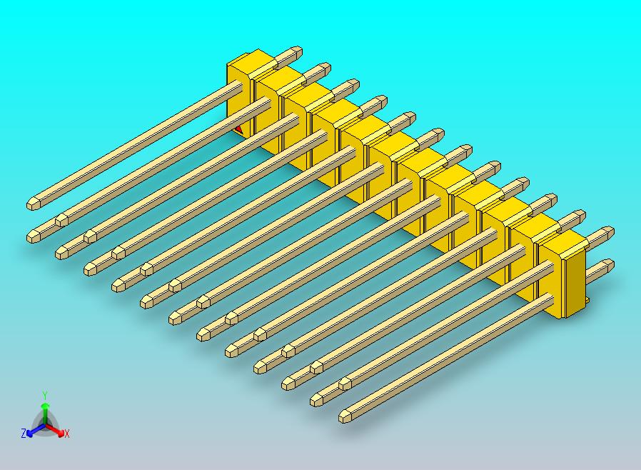 DS1021排针 黄色 2x12p 100mil 类型19 版本1.0.zip