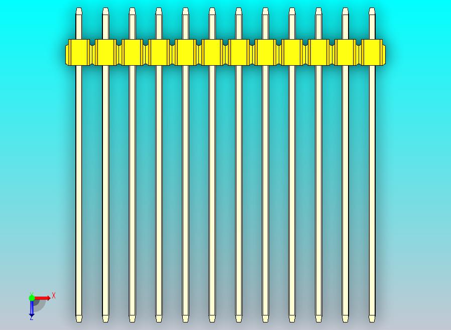 DS1021排针 黄色 2x12p 100mil 类型43 版本1.0.zip
