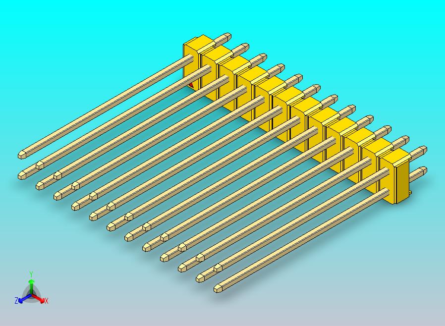 DS1021排针 黄色 2x12p 100mil 类型43 版本1.0.zip