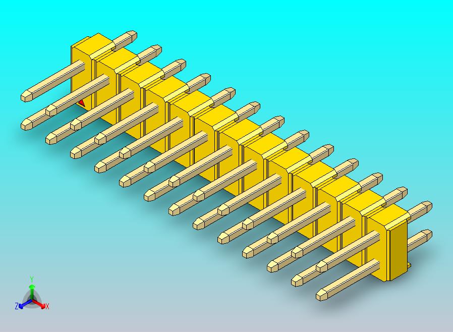 DS1021排针 黄色 2x13p 100mil 类型1 版本1.0.zip