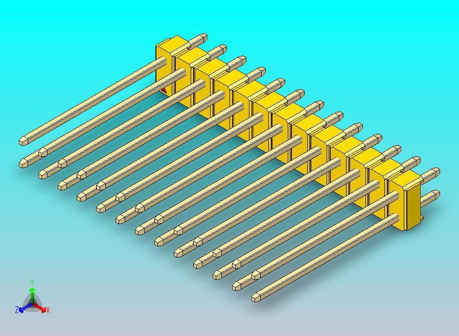 DS1021排针 黄色 2x13p 100mil 类型19 版本1.0.zip