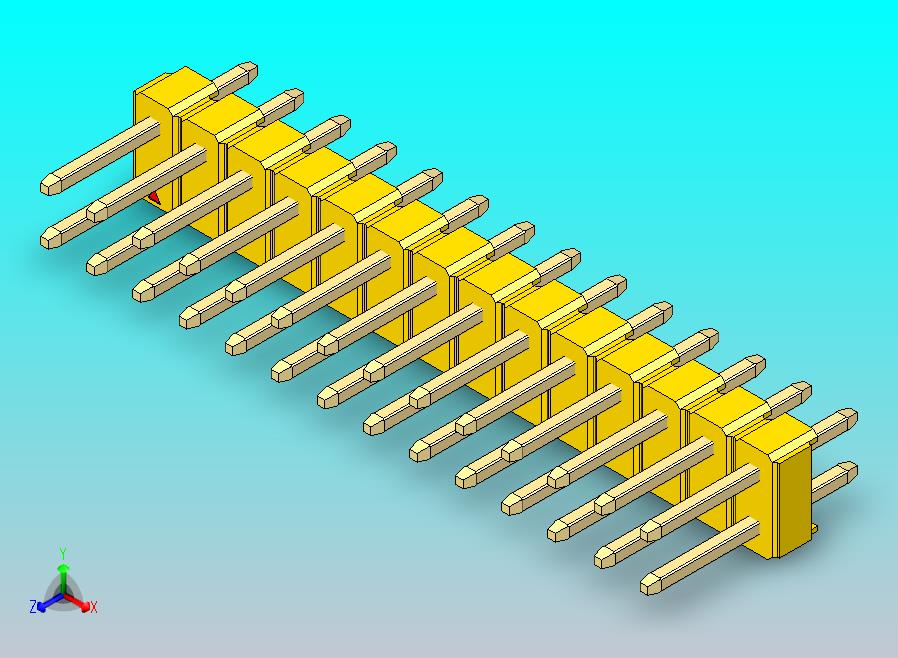 DS1021排针 黄色 2x14p 100mil 类型1 版本1.0.zip