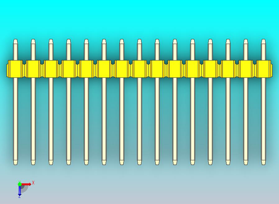 DS1021排针 黄色 2x15p 100mil 类型5 版本1.0.zip