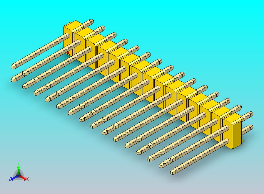 DS1021排针 黄色 2x15p 100mil 类型5 版本1.0.zip