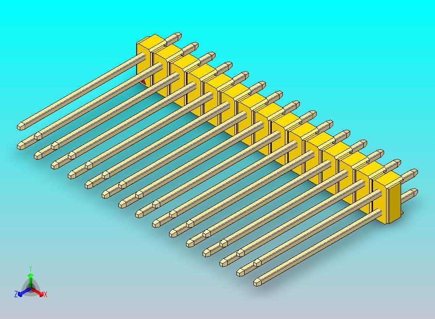 DS1021排针 黄色 2x15p 100mil 类型19 版本1.0.zip