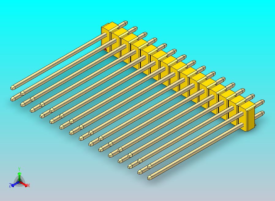 DS1021排针 黄色 2x15p 100mil 类型43 版本1.0.zip