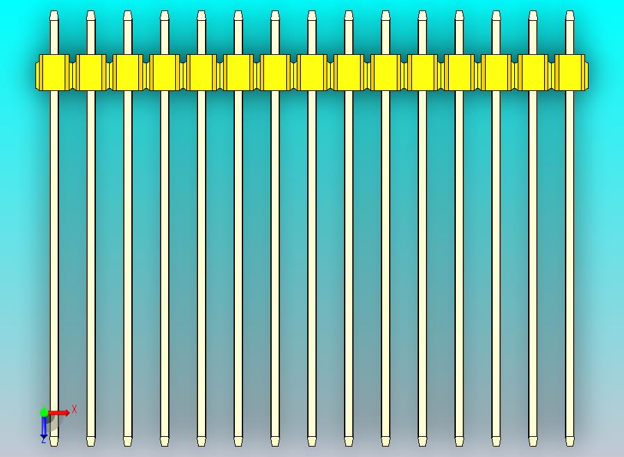 DS1021排针 黄色 2x15p 100mil 类型43 版本1.0.zip