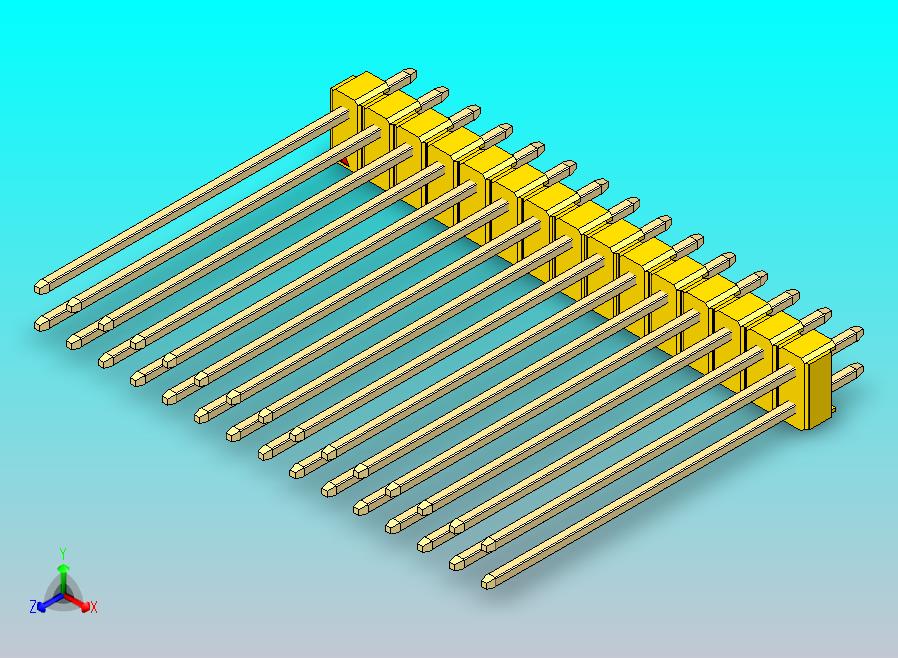 DS1021排针 黄色 2x15p 100mil 类型43 版本1.0.zip