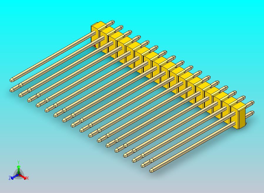 DS1021排针 黄色 2x17p 100mil 型号43 版本1.0.zip