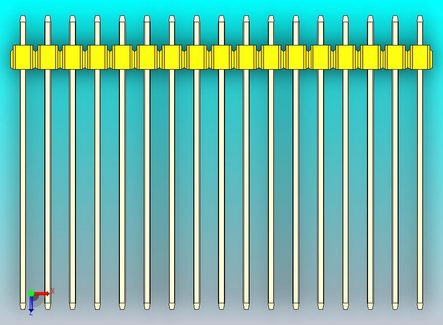DS1021排针 黄色 2x17p 100mil 型号43 版本1.0.zip