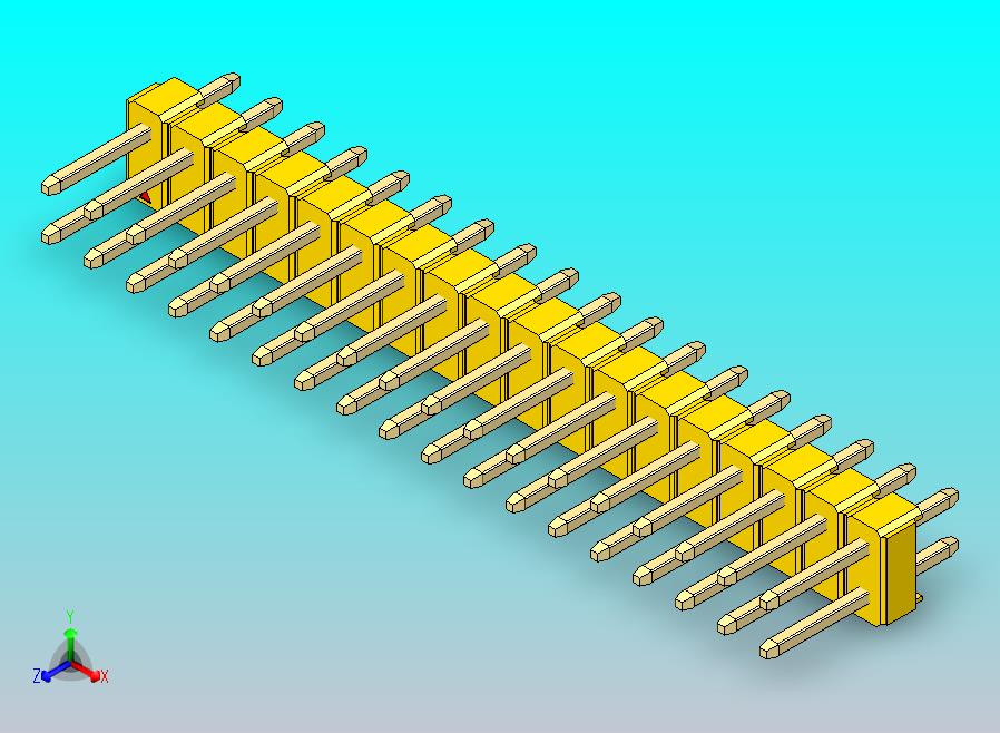 DS1021排针 黄色 2x18p 100mil 类型1 版本1.0.zip
