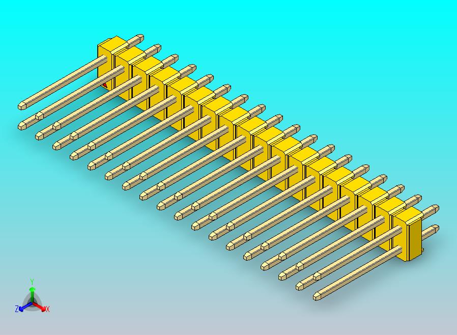 DS1021排针 黄色 2x18p 100mil 类型5 版本1.0.zip