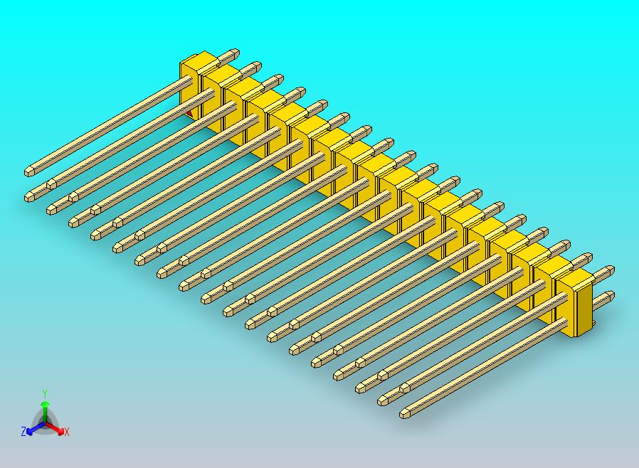 DS1021排针 黄色 2x18p 100mil 类型19 版本1.0.zip
