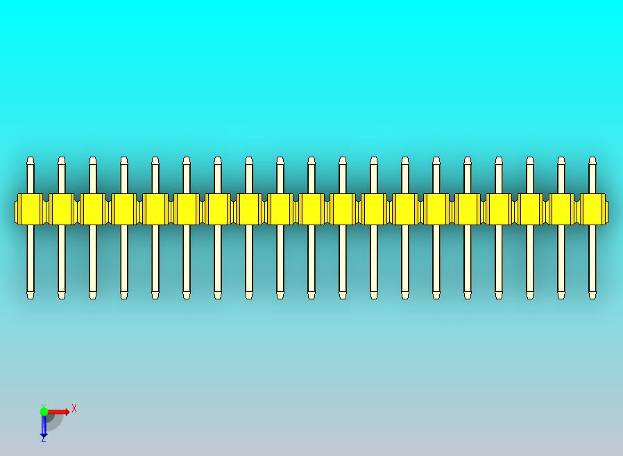 DS1021排针 黄色 2x19p 100mil 类型1 版本1.0.zip