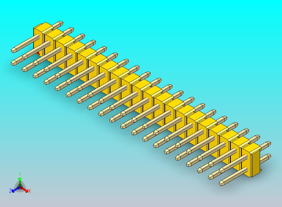 DS1021排针 黄色 2x20p 100mil 类型1 版本1.0.zip