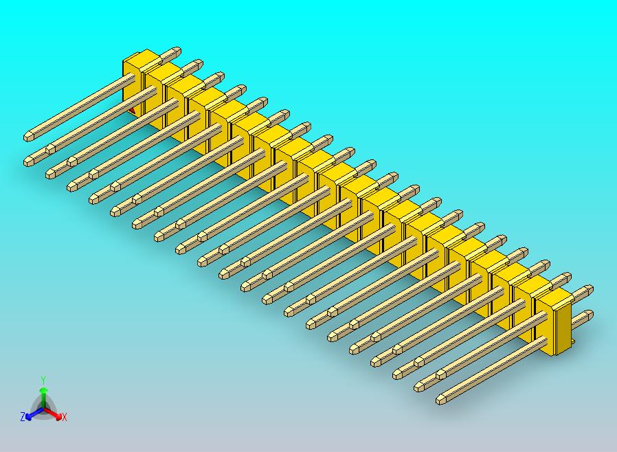 DS1021排针 黄色 2x20p 100mil 类型5 版本1.0.zip
