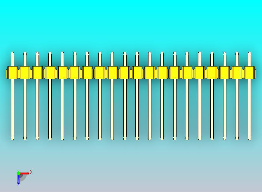 DS1021排针 黄色 2x20p 100mil 类型5 版本1.0.zip