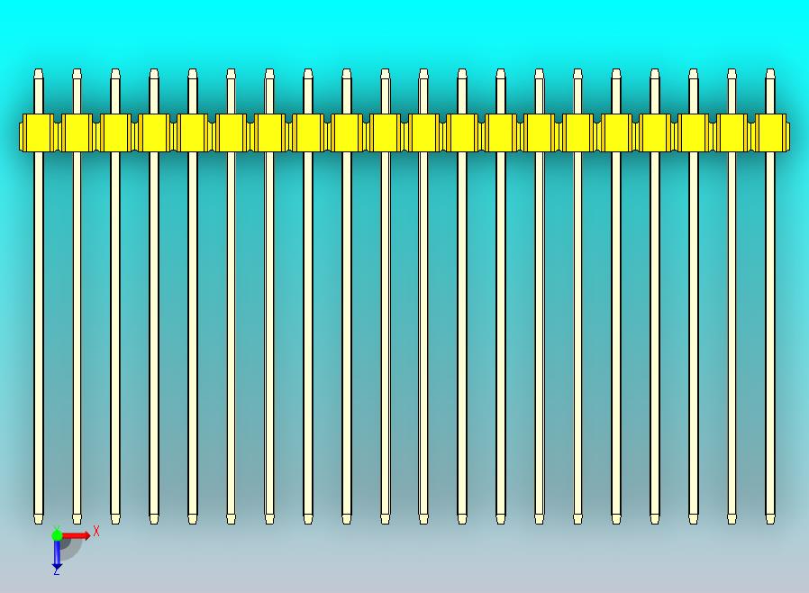 DS1021排针 黄色 2x20p 100mil 类型43 版本1.0.zip