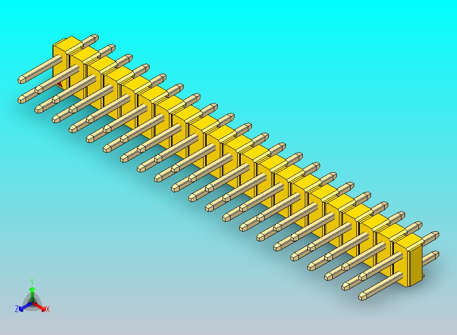 DS1021排针 黄色 2x21p 100mil 类型1 版本1.0.zip