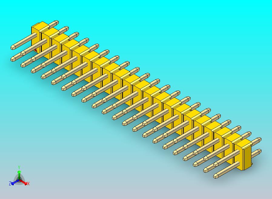 DS1021排针 黄色 2x21p 100mil 类型1 版本1.0.zip