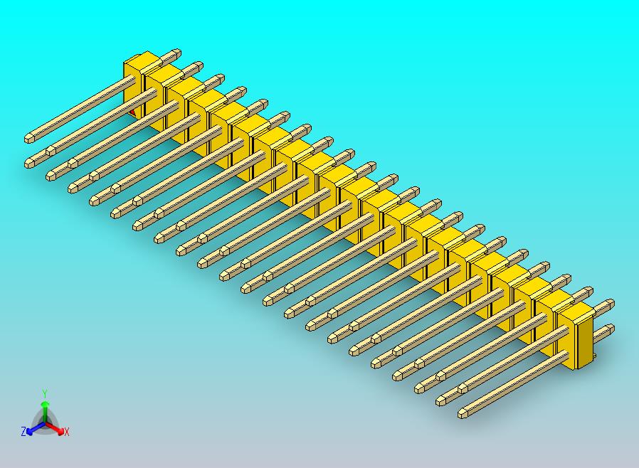 DS1021排针 黄色 2x21p 100mil 类型5 版本1.0.zip