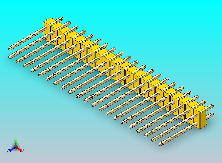 DS1021排针 黄色 2x21p 100mil 类型5 版本1.0.zip
